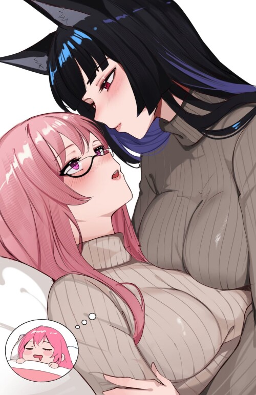  hoshimi miyabi and tsukishiro yanagi zenless zone zero drawn by arnkun sample 408feaaaab636f904712f