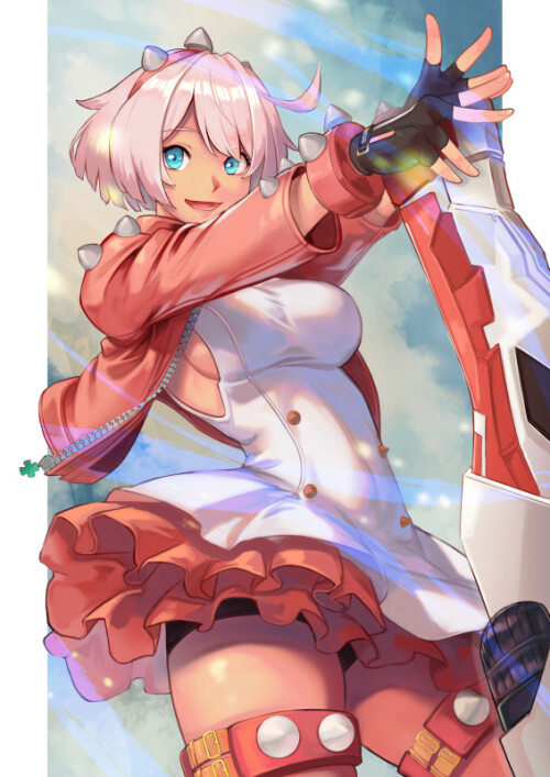  elphelt valentine guilty gear and 1 more drawn by hinoru saikusa fff9b91a411bc9596d9b9d133e56710c