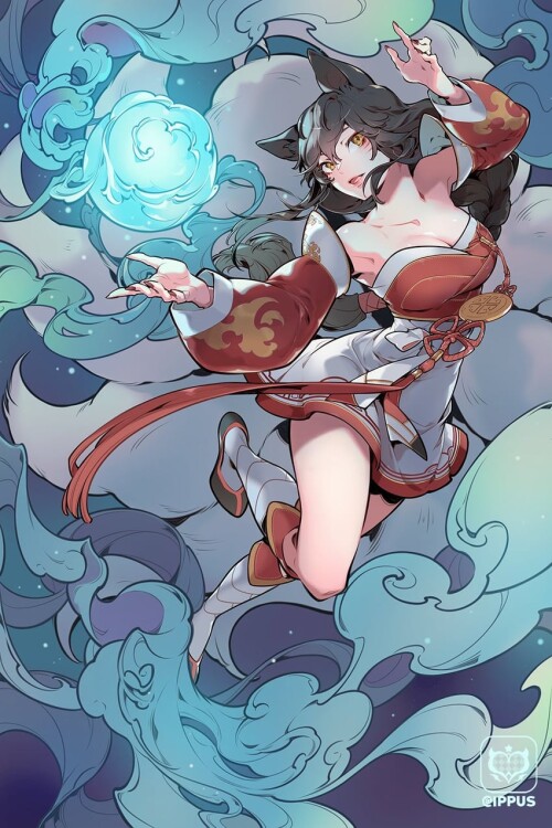  ahri league of legends drawn by ippus sample 09bcd622552b5dfd74114cc50a201a82