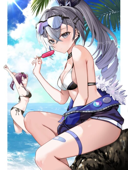  kafka and silver wolf honkai and 1 more drawn by seiru prairie sample b340bc3ad6381b28e9630441d8d81