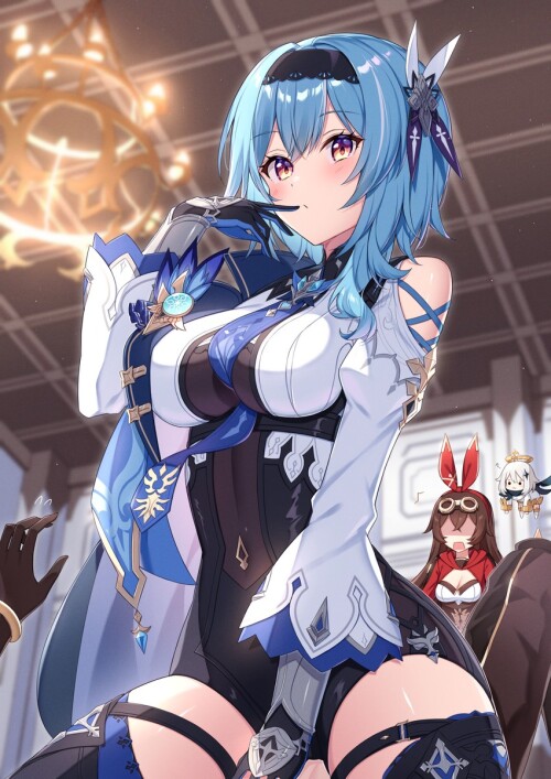  aether paimon eula and amber genshin impact drawn by t ke g sample 9e6409788e0908ca12e1d947bd915897