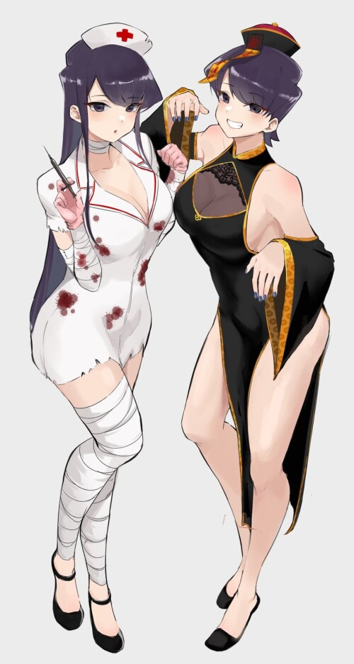  komi shouko and komi shuuko komi san wa komyushou desu drawn by ayatak0517 sample 80bdaff09fff3eac4
