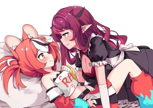  hakos baelz and irys hololive and 1 more drawn by namiorii sample ee0d2c901adda7515b4f3dc31ab58a4b