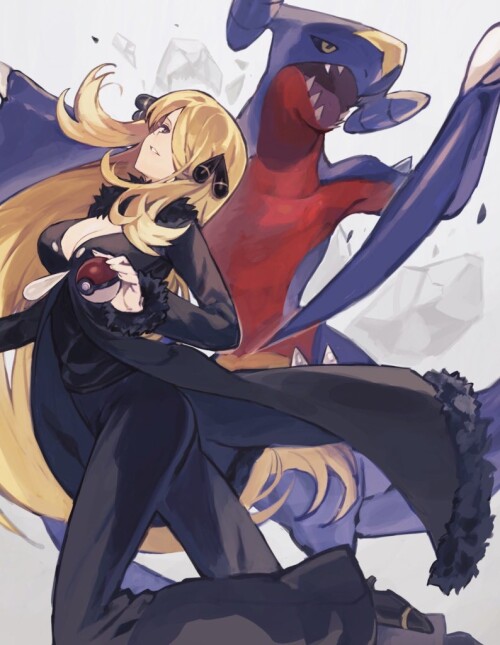  cynthia and garchomp pokemon and 2 more drawn by hashibiro kou garapiko p 8da99836fd3a7b8ca66b38c6e