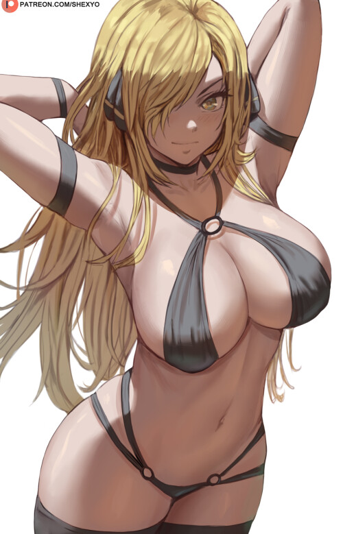 cynthia pokemon and 2 more drawn by shexyo de258c31c3f93e9b25fc5d862736de94