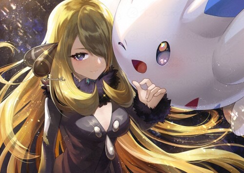  cynthia and togekiss pokemon and 2 more drawn by yamanashi taiki sample 7456518b3580e418cea922f5600