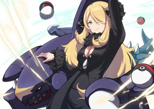  cynthia and garchomp pokemon and 2 more drawn by itou kazuki sample d61a6d4640d15da7bc0067426ca033d