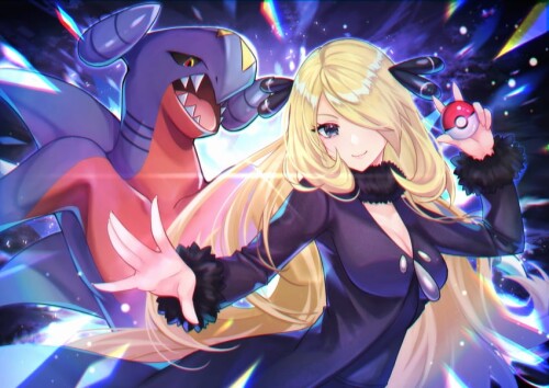  cynthia and garchomp pokemon and 2 more drawn by mizunozumi sample 5cebc1cb0f0a019de75e1d7ec79fdcb4