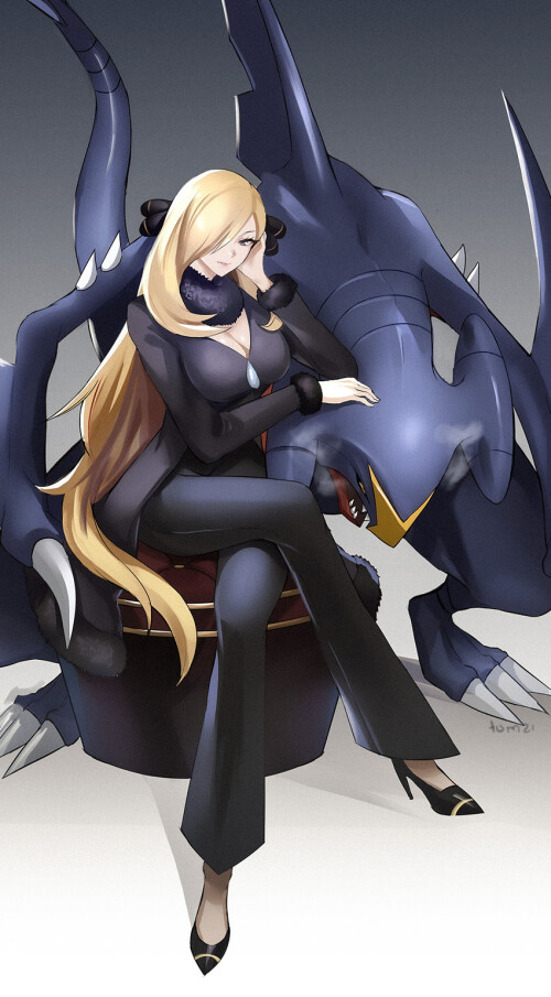  cynthia and garchomp pokemon and 2 more drawn by tommy kingdukeee sample feab4e69f97cc2bada98edff1f