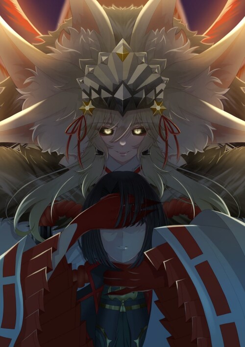  tamamo koyanskaya koyanskaya and tai gong wang fate and 1 more drawn by mumei meiime sample 29902a3