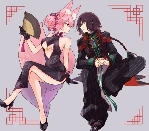  tamamo koyanskaya koyanskaya and tai gong wang fate and 1 more drawn by kak hac sample ea75cf0ee993