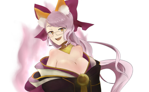  tamamo tamamo no mae koyanskaya and tamamo no mae fate and 1 more drawn by kuri maron sample 0cc235