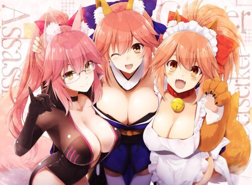  tamamo tamamo no mae tamamo cat koyanskaya tamamo cat and 1 more fate and 1 more drawn by kurikara 