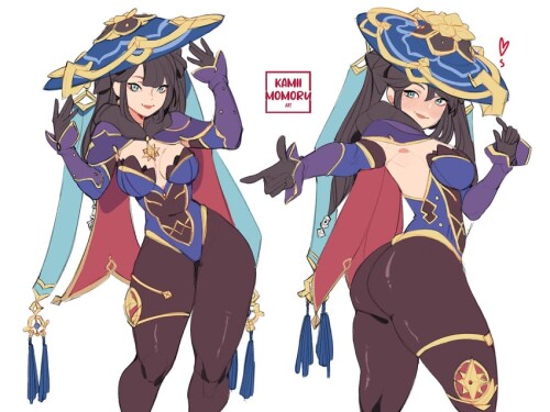  mona scaramouche and wanderer genshin impact drawn by kamira naito sample 6488294e5b969f1240eafd91e