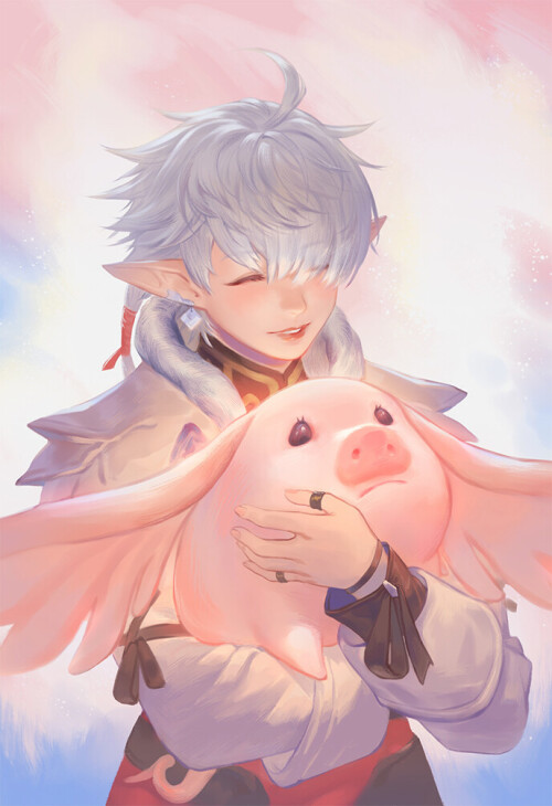  alisaie leveilleur and porxie final fantasy and 1 more drawn by lmin 89638ab9cb50c7ad5162acc68ee74e