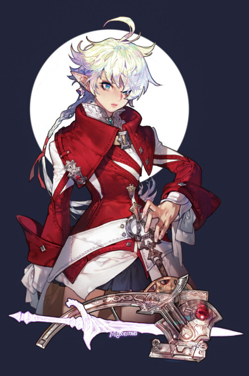  alisaie leveilleur final fantasy and 1 more drawn by pigeon666 sample abcaabc390a7fdd1843e09e158e1c
