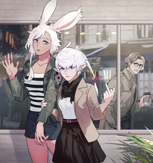  avatar alisaie leveilleur and emet selch final fantasy and 1 more drawn by byuub sample e3f26df2b53