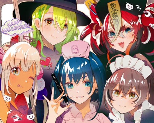  ouro kronii nanashi mumei hakos baelz ceres fauna and tsukumo sana hololive and 1 more drawn by iri