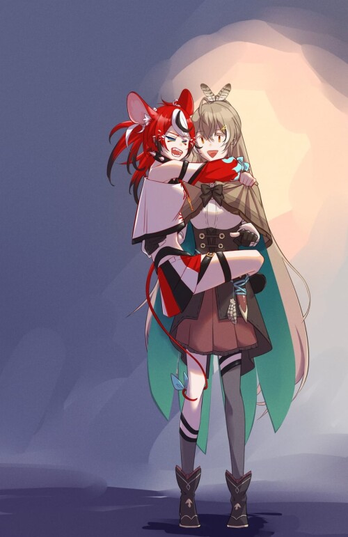  nanashi mumei and hakos baelz hololive and 1 more drawn by onecolo133 sample c3e8840c11730a453b4a21
