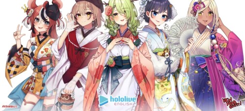  ouro kronii nanashi mumei hakos baelz ceres fauna tsukumo sana and 2 more hololive and 1 more drawn