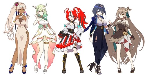  ouro kronii nanashi mumei hakos baelz ceres fauna and tsukumo sana hololive and 1 more drawn by ina