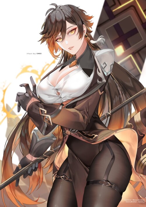  zhongli genshin impact drawn by shei99 sample 98be780ba6024eb79942cda66124249d