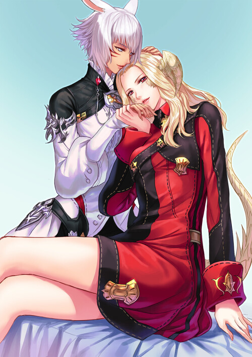  avatar and y shtola rhul final fantasy and 1 more drawn by kacyu sample aff7821edffa0a8e0955b497d69