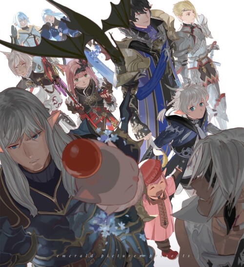  moogle y shtola rhul adventurer alphinaud leveilleur estinien varlineau and 7 more final fantasy an
