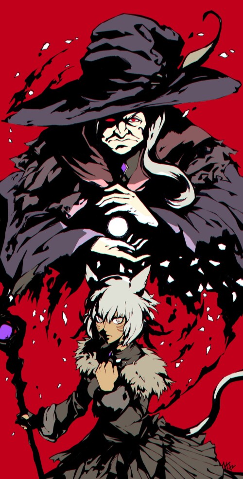  y shtola rhul black mage and matoya final fantasy and 1 more drawn by hjz artemi sample fa2cf336578
