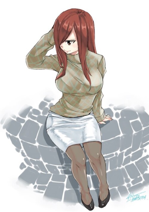  erza scarlet fairy tail drawn by mashima hiro afac9ff34555b1a7bf8168aead0a921d