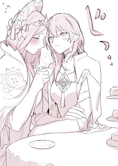  byleth byleth and rhea fire emblem and 1 more drawn by ikarin sample 69d928f986cae565b0583660ca7080