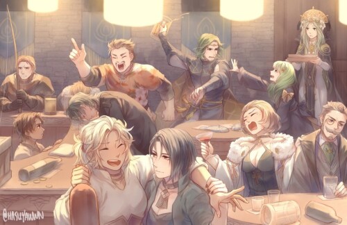  byleth byleth rhea flayn shamir nevrand and 8 more fire emblem and 1 more drawn by jen hasuyawwn sa