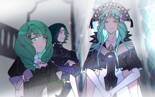  rhea flayn and seteth fire emblem and 1 more drawn by vo1ez sample c481a77ccea53b4809286aeabb5b7e24