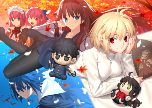 arcueid brunestud tohno akiha ciel kohaku hisui and 2 more tsukihime and 4 more drawn by takeuchi t