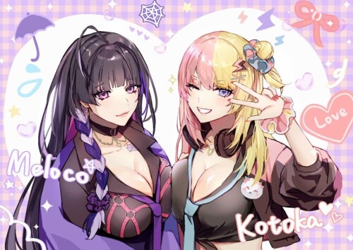  meloco kyoran and kotoka torahime nijisanji and 1 more drawn by snowflake lantern sample a0224c83d4