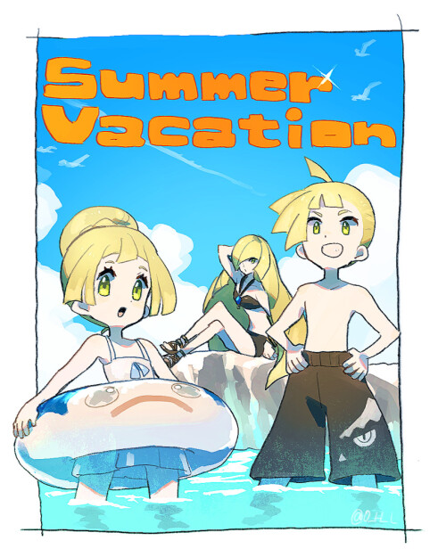  lillie lusamine and gladion pokemon and 2 more drawn by koutetsu fe steel stone sample c62456cac275