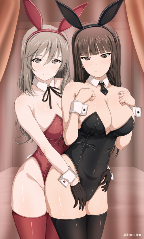  nishizumi shiho and shimada chiyo girls und panzer drawn by inoshira 52e3221ae21149643768084e4e1bab
