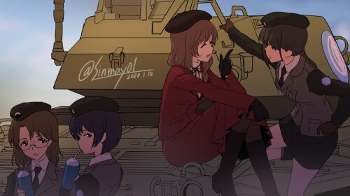 nishizumi shiho and shimada chiyo girls und panzer drawn by shinmai kyata sample 78b89027ac8105799a