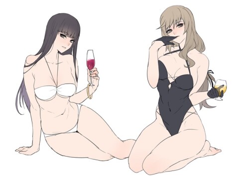  nishizumi shiho and shimada chiyo girls und panzer drawn by ban bansankan sample 5df16f1560a4219361