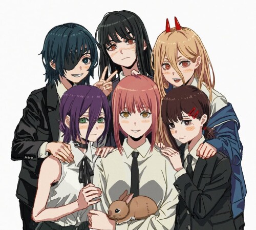  makima power reze higashiyama kobeni himeno and 1 more chainsaw man drawn by shiren ourboy83 sample
