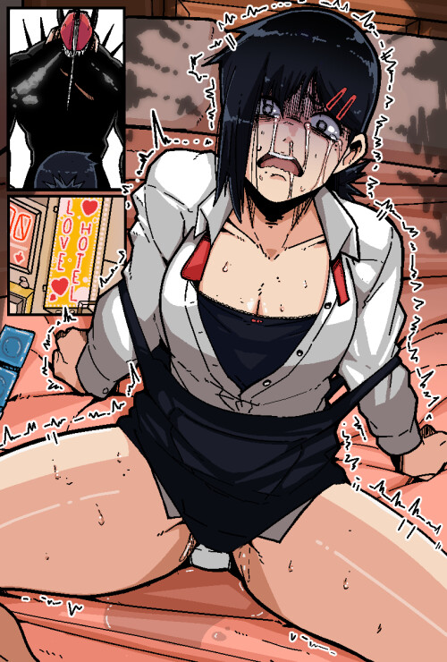  higashiyama kobeni and chainsaw devil chainsaw man drawn by mark gavatino cdfd939e1e92161e14db9ce68