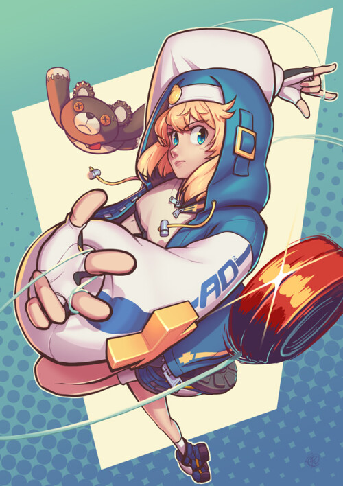  bridget and roger guilty gear and 1 more drawn by fei hsiao d4303fa09cf1fcc34bd9b78ea8880e3c