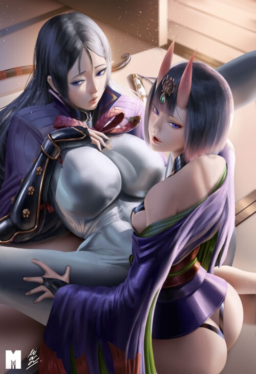  shuten douji and minamoto no raikou fate and 1 more drawn by moi dukdum sample a2db5fb0c22456ffb7c2