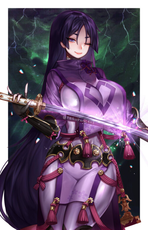  minamoto no raikou fate and 1 more drawn by terupancake 639025cdc67da80fb6ed358499220346