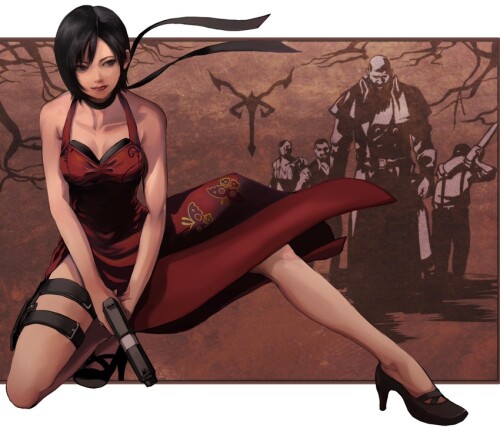  ada wong and dr salvador resident evil and 1 more drawn by gauss bokashi sample bb7ca7fc5eb2d7b13f3