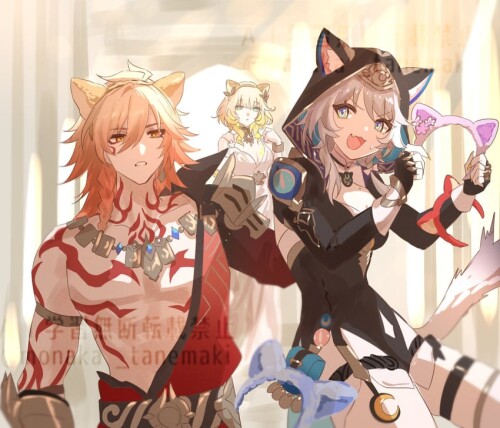  mydei cipher and aglaea honkai and 1 more drawn by tanemaki monaka sample 8cc4081ec22ad3e793edd53a0
