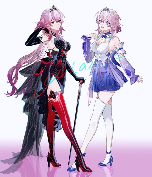  march 7th and evernight honkai and 1 more drawn by gr giri sample 77ddaa24803a6aaf29a9c57460753753