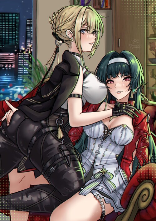  evelyn chevalier and astra yao zenless zone zero drawn by ryuuneart sample 336f2dfb283723c98318181d