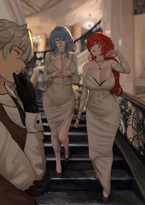  trailblazer caelus himeko and natasha honkai and 1 more drawn by ficoemirrio sample 6702464eb91cb05