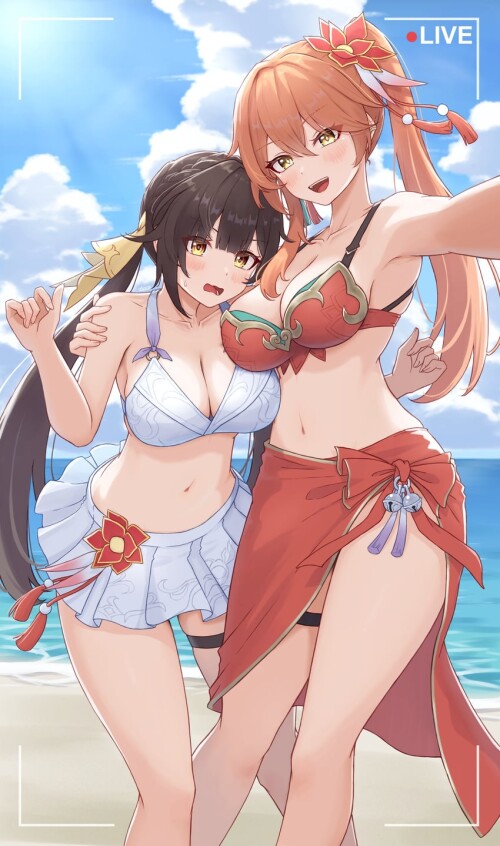  sushang and guinaifen honkai and 1 more drawn by taro peach taro51 sample 0f9530167685af61c0a835b8c
